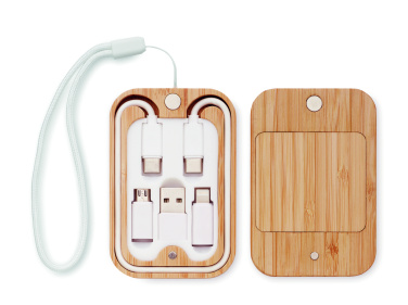 Logo trade promotional gifts image of: 15W wireless charger in bamboo