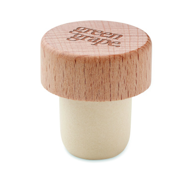 Logotrade promotional products photo of: Beech wood bottle stopper