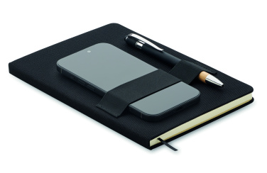 Logo trade promotional merchandise image of: A5 RPET notebook with pen