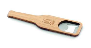 Logo trade promotional giveaways image of: Bamboo bottle opener