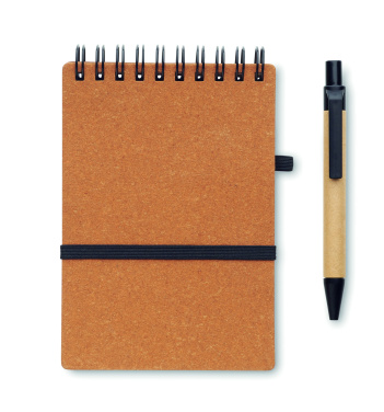 Logo trade promotional giveaway photo of: Recycled notebook with ball pen