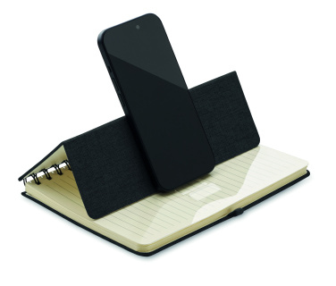 Logotrade promotional item picture of: A5 notebook with phone holder