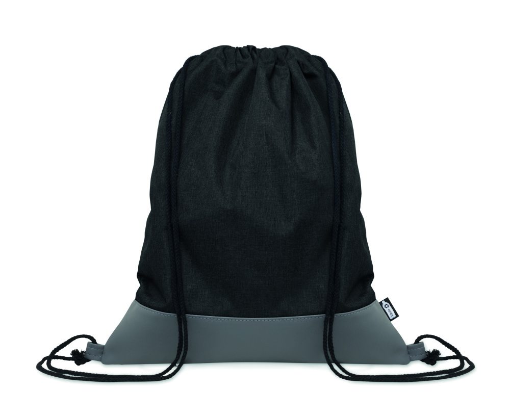 Logotrade corporate gift image of: RPET PU drawstring bag 2 tone