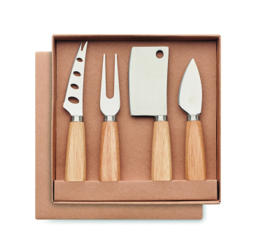 Logo trade promotional gift photo of: Set of 4 cheese knives