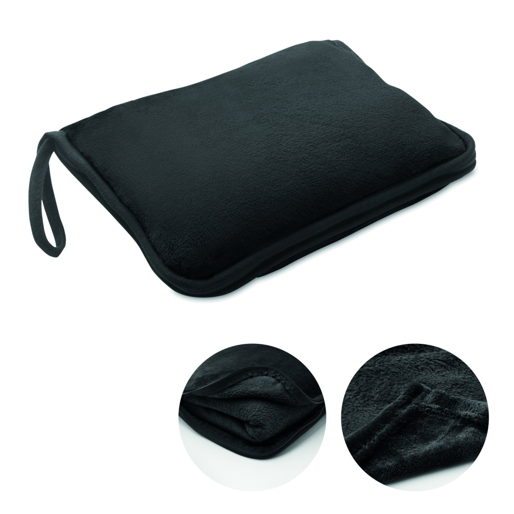 Logo trade corporate gifts picture of: 2 in 1 travel blanket set