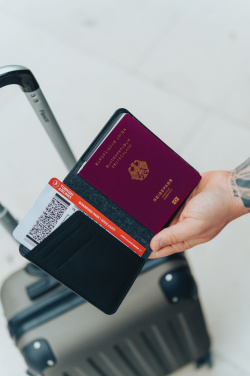 Logotrade promotional gift picture of: Trackmate RCS rpolyester passport holder worldwide locating