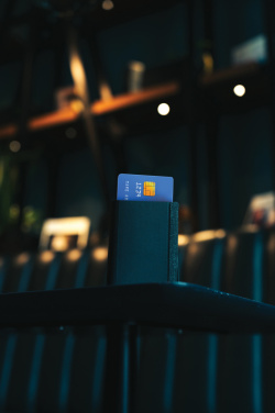 Logotrade advertising product picture of: Seekcard RCS rpolyester card wallet with worldwide locating