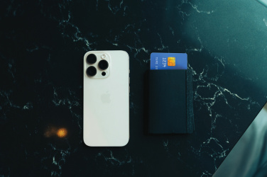 Logo trade promotional giveaways picture of: Seekcard RCS rpolyester card wallet with worldwide locating