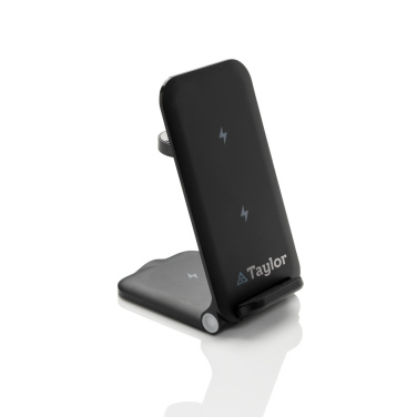 Logo trade promotional merchandise picture of: Powerpal 3 in 1 RCS recycled plastic 15W charger