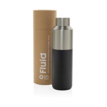 Logotrade corporate gifts photo of: Fluid RCS certified recycled steel water bottle 600ml