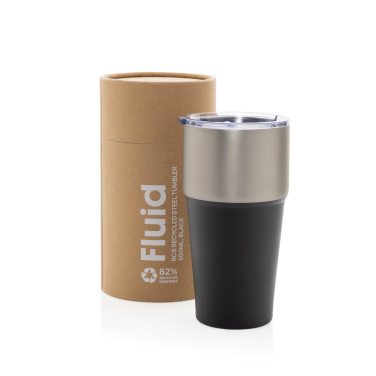 Logo trade promotional products image of: Fluid RCS certified recycled steel tumbler 500ml