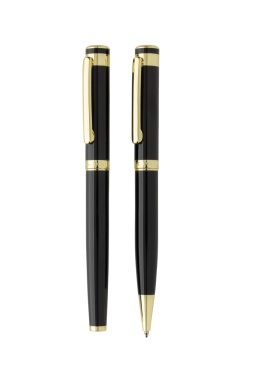 Logotrade promotional item picture of: Swiss Peak Luca RCS recycled brass deluxe pen set