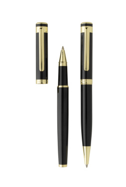 Logotrade advertising product image of: Swiss Peak Luca RCS recycled brass deluxe pen set