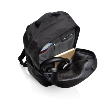 Logotrade corporate gift picture of: SP Aware™ RPET Edin 100% recycled 15.6 inch laptop backpack