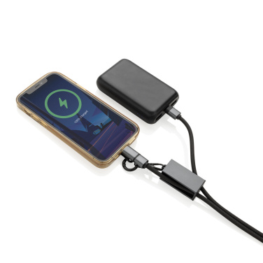 Logotrade promotional giveaway image of: Terra RCS recycled PET phone cord with dual charge cable