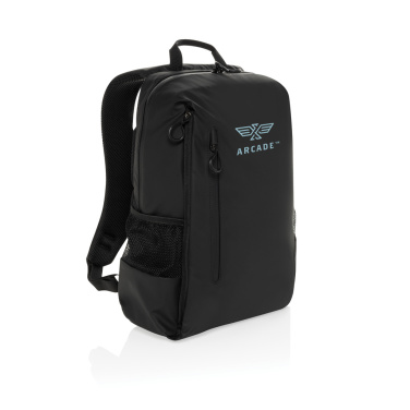 Logo trade promotional products image of: Lima Aware™ RPET water resistant 15.6 laptop backpack