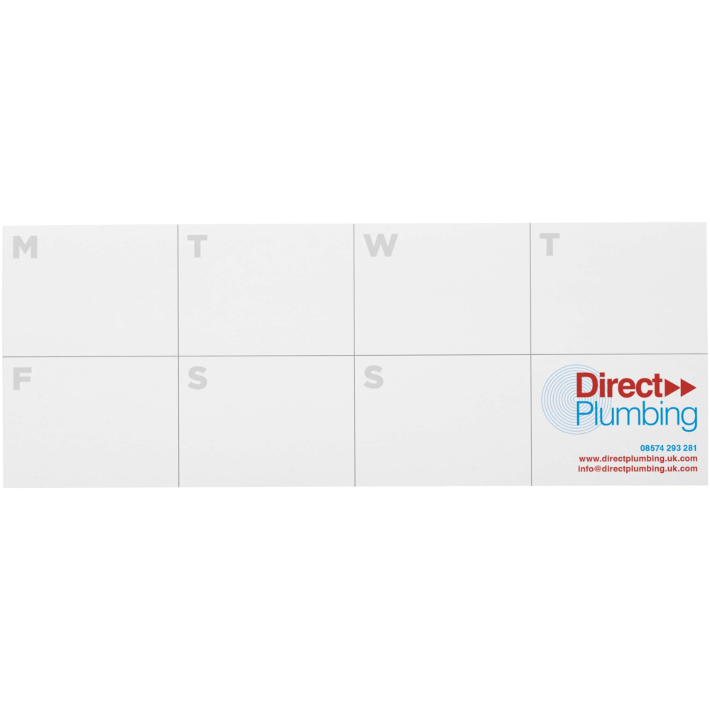 Logo trade promotional product photo of: Sticky-Mate® recycled sticky notes with printed planner