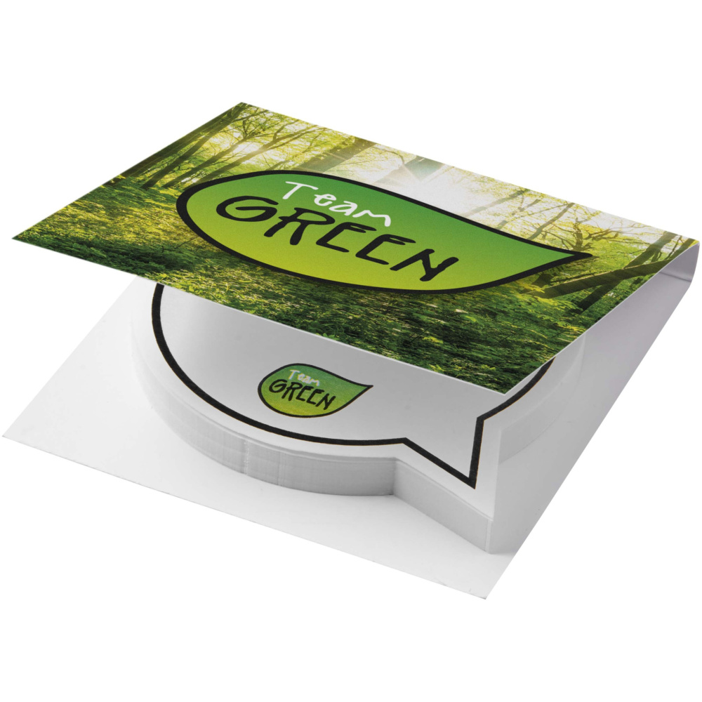 Logo trade promotional item photo of: Sticky-Mate® soft cover speech bubble shaped sticky notes