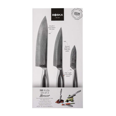 Logo trade promotional items picture of: BOSKA Kitchen Knives Monaco+, set of 3