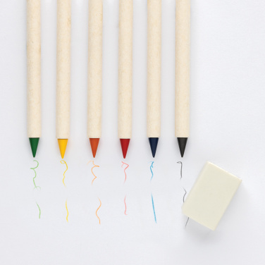 Logo trade advertising products picture of: Micki GRS infinity 6pc coloring pencil set with notepad