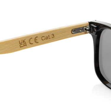 Logotrade promotional merchandise photo of: Prism RCS recycled plastic sunglasses with bamboo frame