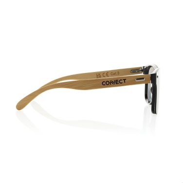 Logo trade corporate gifts picture of: Prism RCS recycled plastic sunglasses with bamboo frame
