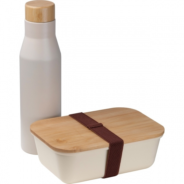 Logo trade promotional products image of: Set Lunchbox with stainless steel bottle Toronto