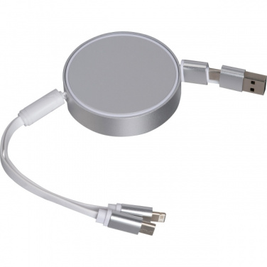 Logotrade promotional items photo of: Charging cable made from recycled aluminum Ostend