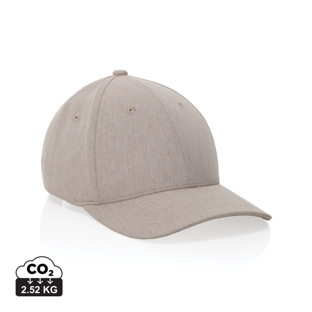 Logotrade advertising product image of: Milo AWARE™ recycled heather 6 panel cap 200gr