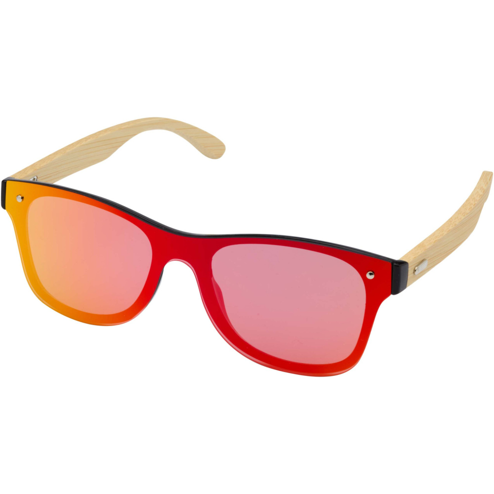 Logo trade advertising products image of: Tan sunglasses with bamboo temples