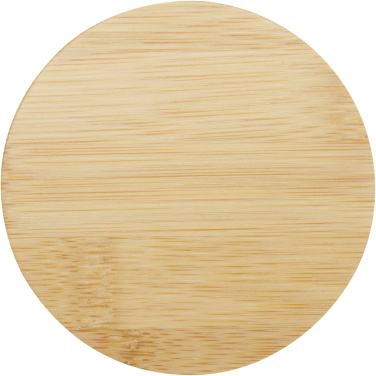 Logo trade business gifts image of: Leona 350 ml glass cup with bamboo lid