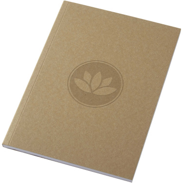 Logo trade corporate gift photo of: Novella Austen A5 recycled soft cover kraft notebook - 50 sheets
