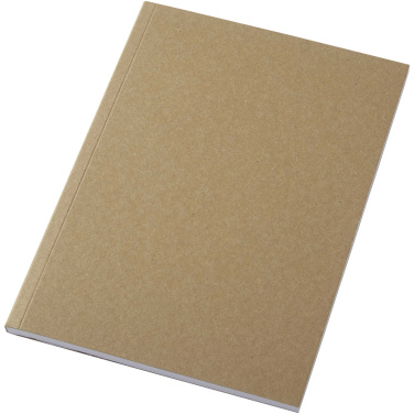 Logo trade promotional merchandise picture of: Novella Austen A5 recycled soft cover kraft notebook - 50 sheets