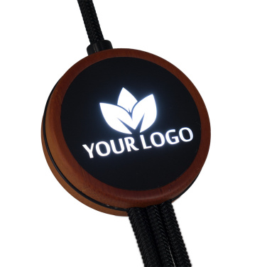 Logo trade promotional item photo of: Cable 3in1 with illuminated logo - LH-ZM04