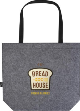 Logo trade promotional giveaways image of: Felta GRS recycled felt gusset tote bag 20L