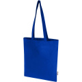 Madras Blend 140 g/m² GRS recycled cotton tote bag 7L, Royal blue
