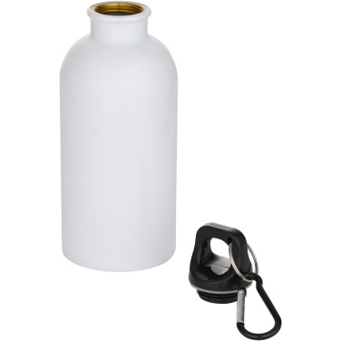 Logo trade promotional items picture of: Oregon 400 ml sublimation RCS recycled single wall stainless steel water bottle with carabiner