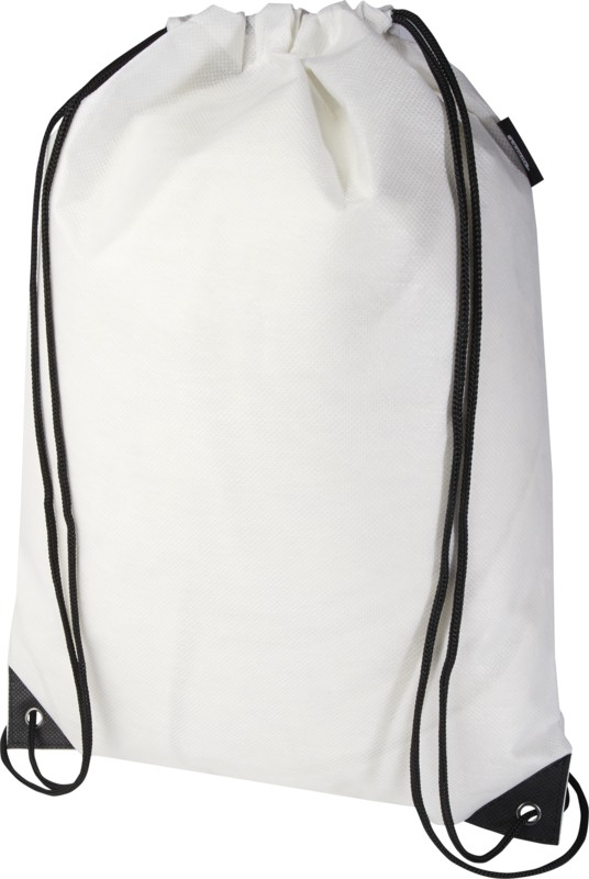 Logo trade promotional product photo of: Evergreen GRS recycled non-woven drawstring bag 5L