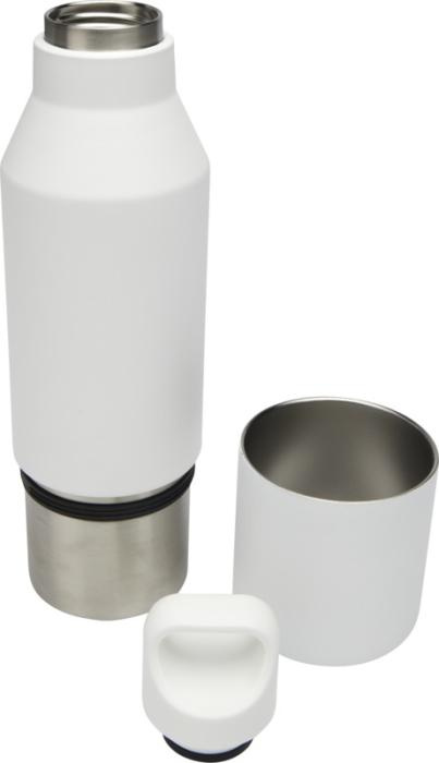 Logo trade promotional item photo of: Odessy 600 ml RCS certified recycled stainless steel insulated bottle with 300 ml cup