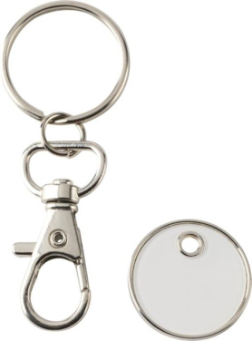 Logo trade promotional product photo of: Rory keyring with trolley coin