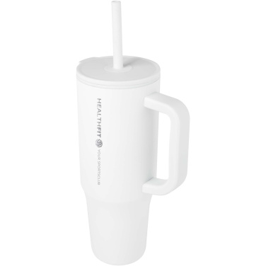 Logo trade promotional gifts picture of: Brady 900 ml RCS certified insulated tumbler with silicone straw