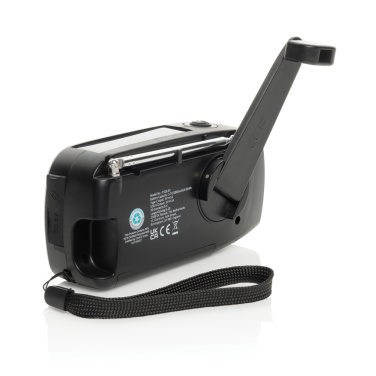 Logo trade business gifts image of: RescueWave RCS recycled plastic emergency radio