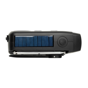 Logo trade promotional gift photo of: RescueWave RCS recycled plastic emergency radio