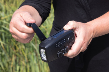 Logo trade promotional giveaways image of: RescueWave RCS recycled plastic emergency radio