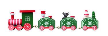 Logo trade business gifts image of: Wooden Christmas train