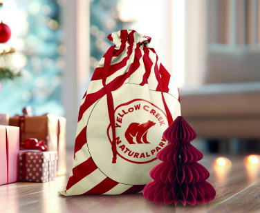Logo trade promotional giveaways image of: Large Santa cotton bag
