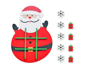 Logo trade business gift photo of: Christmas wooden tic tac toe