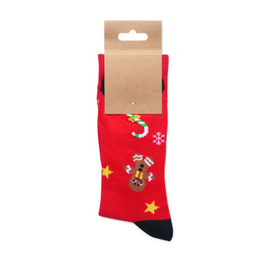 Logo trade promotional gifts image of: Pair of Christmas socks M