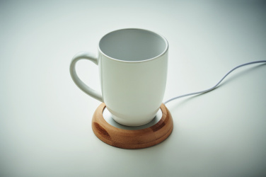Logo trade advertising products picture of: Bamboo mug warmer with USB