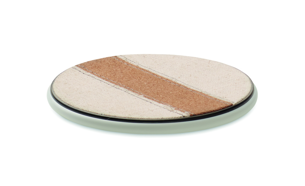 Logo trade promotional item photo of: Cork wireless charger 15W